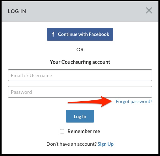 forgot facebook login and password